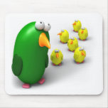 Bird mum and Chicks Mousepad