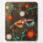 Bird nature landscape elegant poppy mousepad