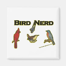 Bird Nerd Refrigerator Magnet