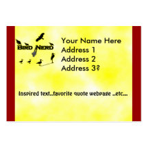 Bird Nerd Silhouette Business Card
