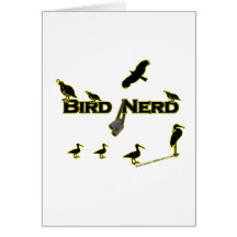 Bird Nerd Silhouette Greeting Card