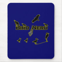 Bird Nerd Silhouette Mousepads