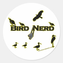 Bird Nerd Silhouette Stickers