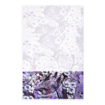 BIRD NEST ,white blue purple Personalized Stationery