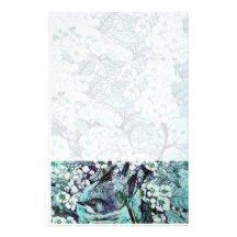 BIRD NEST ,white blue Stationery Design
