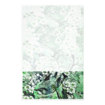 BIRD NEST ,white green Customised Stationery