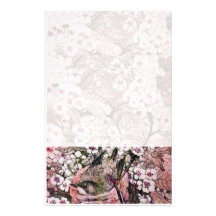 BIRD NEST ,white red pink Personalized Stationery