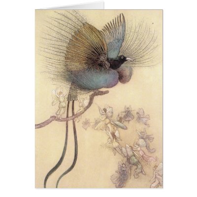 Bird of Paradise by Artist Warwick Goble Card by CollageMontage
