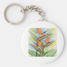 Bird Of Paradise Flower Art - Multi Keychain