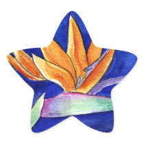 Bird of Paradise Flower Artwork Painting Sticker