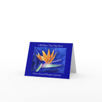 Bird of Paradise Flower Painting Greeting Cards