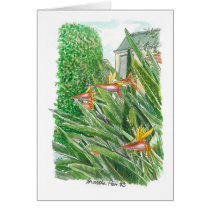 Bird of Paradise Flowers Greeting Cards