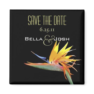 Bird of Paradise Save the Date Magnet by elizWEDDINGS