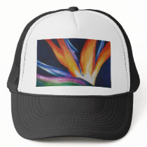 Bird of Paradise Watercolor Art Trucker Hats