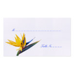 Bird of Paradise Wedding Reception Escort Cards business cards