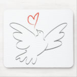 Bird of Peace and Heart mousepads