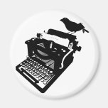 Bird on a Typewriter Magnet