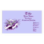 Bird on Bouquet (Purple) Business Card Template