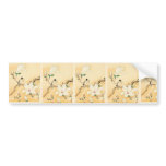 Bird on Magnolia Tree Japanese Woodblock Print bumper stickers