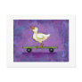 Bird on wheels fun whimsical unique painting art