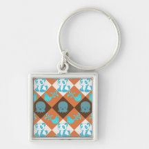 Bird Panda and Octopus Pattern Keychains