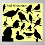 Bird Silhouettes (16) Poster posters