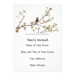 Bird Singing a Happy Song Custom Invites
