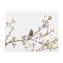 Bird Singing with Spring Flowers Postcard