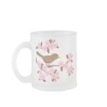 Bird sitting in a cherry blossom tree mug