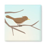 Bird sitting on branches of a tree magnet
