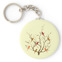 Bird Tree Keychains