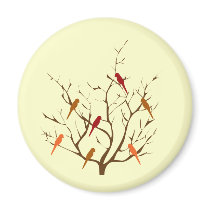 Bird Tree Fridge Magnet
