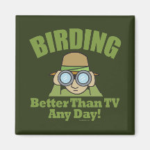 Bird Watching, Birding Fridge Magnet