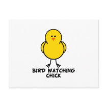 Bird Watching Chick Postcard