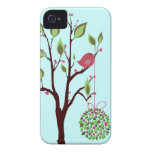 Bird with Mistletoe and Berries iphone4 case