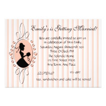Birdal Shower Cameo invitations