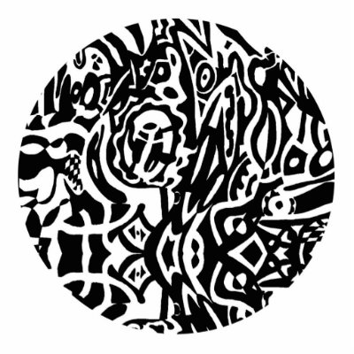 Birdcreature Abstract Disc Art by RLMdesignes