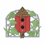 Birdhouse and Vines embroidered shirts