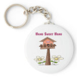 Birdhouse Home Sweet Home Keychains