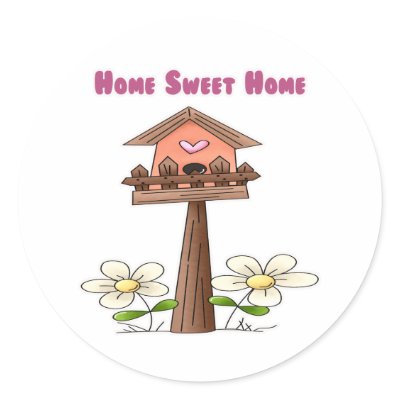 Birdhouse Home Sweet Home Stickers by robynsnest
