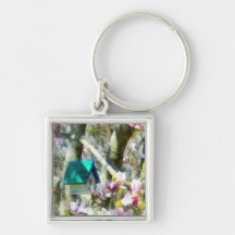 Birdhouse in Magnolia Keychain