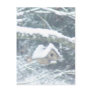 birdhouse in the snow postcards