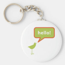 Birdie Hello Key Chains