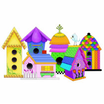Birdie Village Sculpture Cut Out