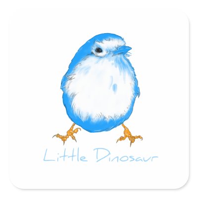birdosaur square stickers by evolveme