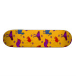 Birds - Abstract Purple Hawks & Blue Chickens Skateboard Deck
