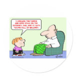 birds and bees baloney round sticker