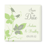Birds and Leaves Wedding Save the Date Magnet