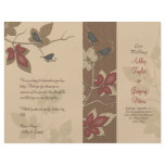 Birds and Vines Fall Wedding Program