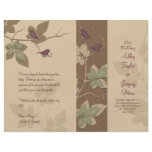 Birds and Vines Fall Wedding Program